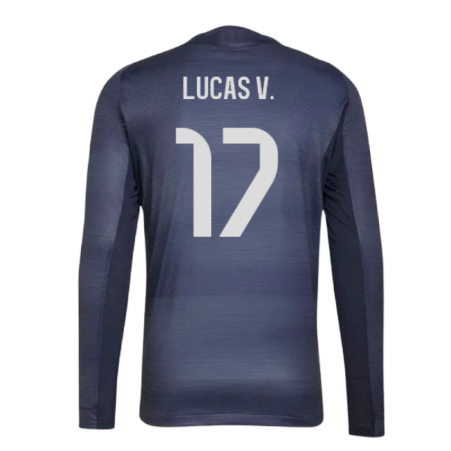 2025-2026 Real Madrid Authentic Long Sleeve Away Shirt (Lucas V. 17)
