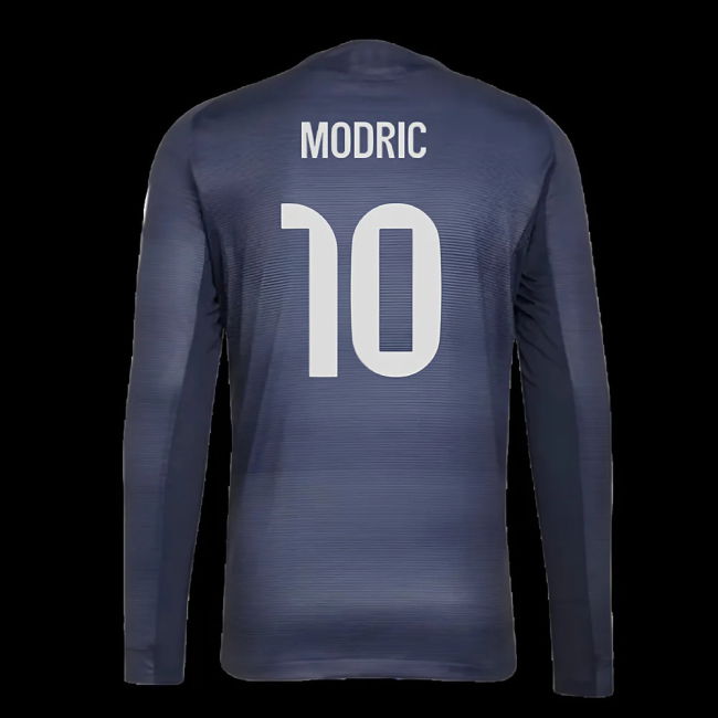 2025-2026 Real Madrid Authentic Long Sleeve Away Shirt (Modric 10)
