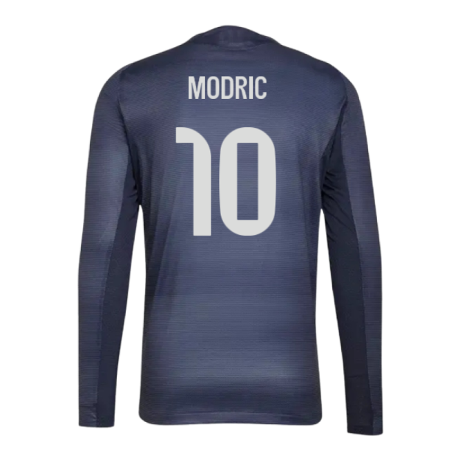 2025-2026 Real Madrid Authentic Long Sleeve Away Shirt (Modric 10)