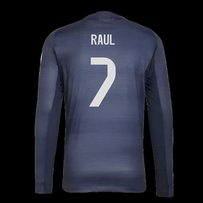 2025-2026 Real Madrid Authentic Long Sleeve Away Shirt (Raul 7)