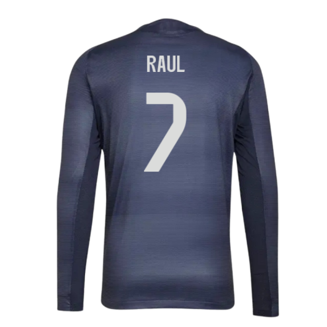 2025-2026 Real Madrid Authentic Long Sleeve Away Shirt (Raul 7)