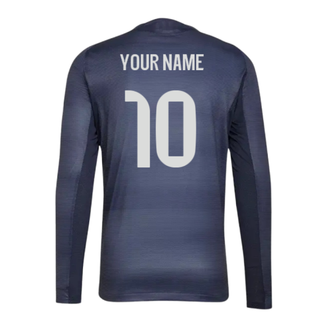 2025-2026 Real Madrid Authentic Long Sleeve Away Shirt (Your Name)