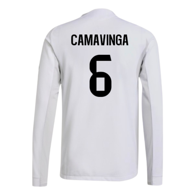 2025-2026 Real Madrid Authentic Long Sleeve Home Shirt (Camavinga 6)