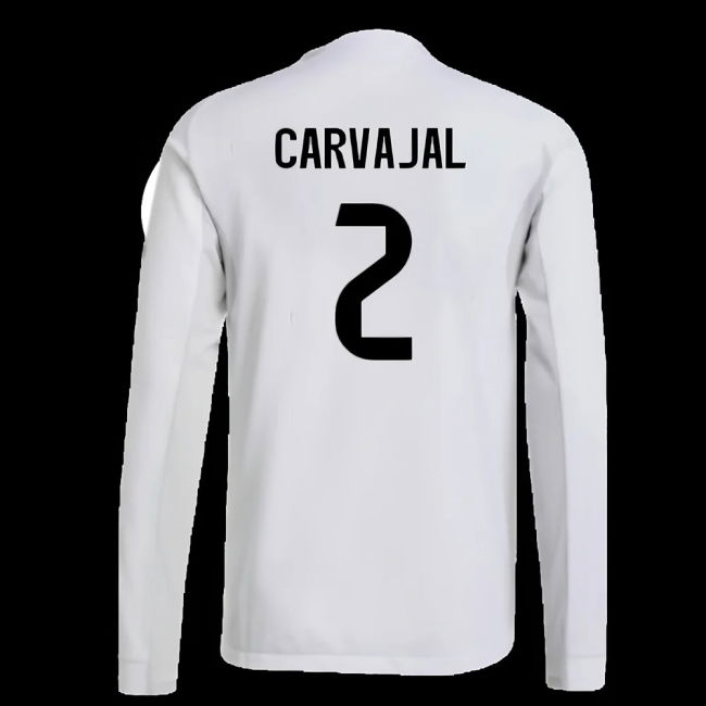 2025-2026 Real Madrid Authentic Long Sleeve Home Shirt (Carvajal 2)