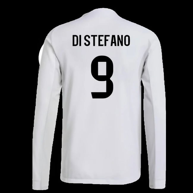 2025-2026 Real Madrid Authentic Long Sleeve Home Shirt (Di Stefano 9)