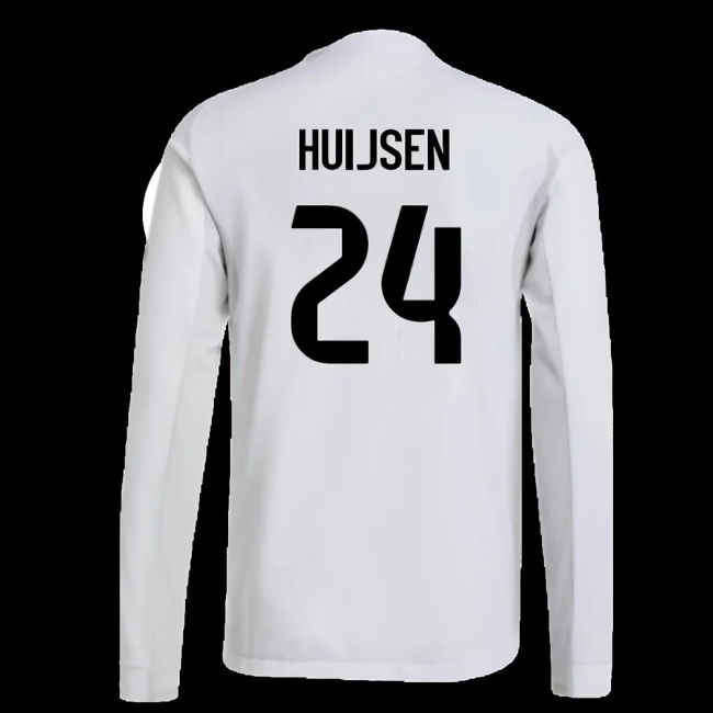 2025-2026 Real Madrid Authentic Long Sleeve Home Shirt (Huijsen 24)