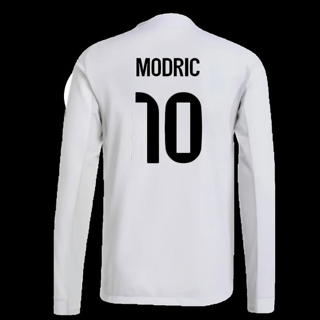 2025-2026 Real Madrid Authentic Long Sleeve Home Shirt (Modric 10)