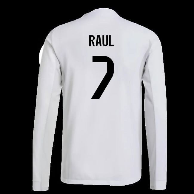 2025-2026 Real Madrid Authentic Long Sleeve Home Shirt (Raul 7)