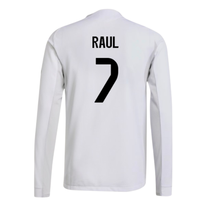2025-2026 Real Madrid Authentic Long Sleeve Home Shirt (Raul 7)