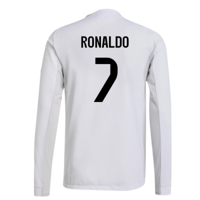 2025-2026 Real Madrid Authentic Long Sleeve Home Shirt (Ronaldo 7)
