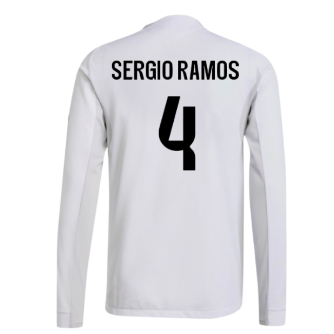 2025-2026 Real Madrid Authentic Long Sleeve Home Shirt (Sergio Ramos 4)