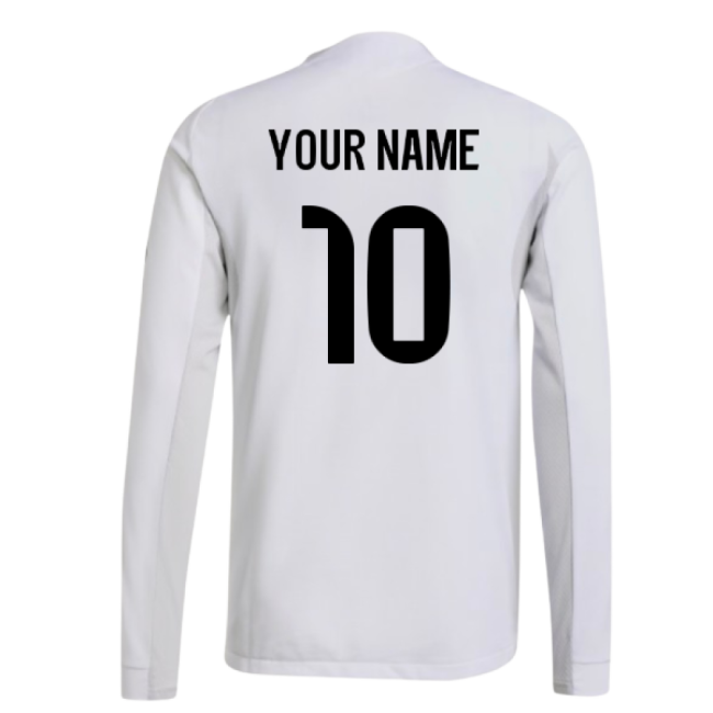 2025-2026 Real Madrid Authentic Long Sleeve Home Shirt (Your Name)