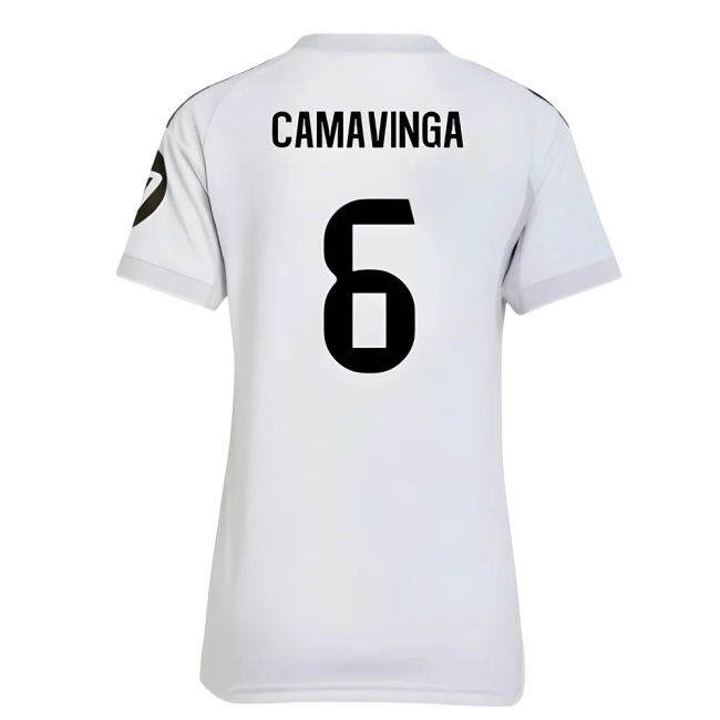 2025-2026 Real Madrid Home Shirt (Womens) (Camavinga 6)