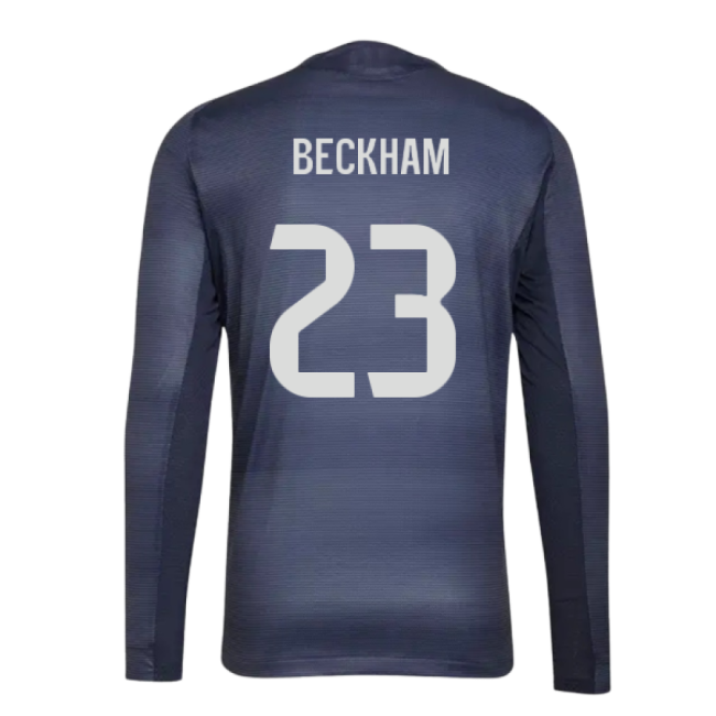 2025-2026 Real Madrid Long Sleeve Away Shirt (Beckham 23)