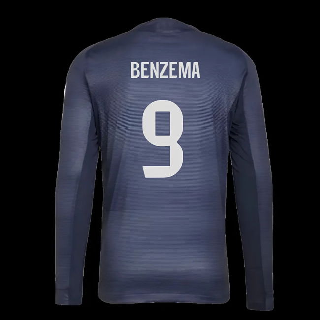 2025-2026 Real Madrid Long Sleeve Away Shirt (Benzema 9)