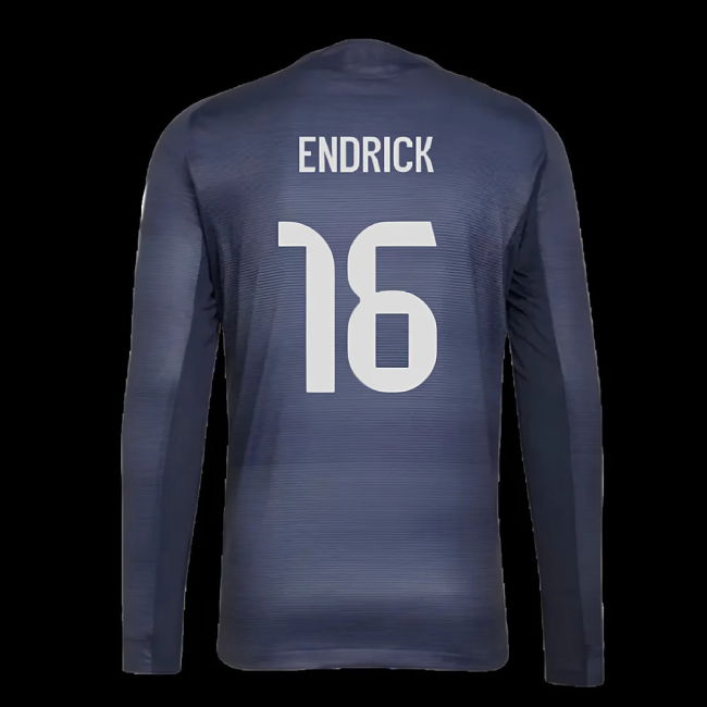 2025-2026 Real Madrid Long Sleeve Away Shirt (Endrick 16)