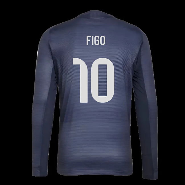 2025-2026 Real Madrid Long Sleeve Away Shirt (Figo 10)