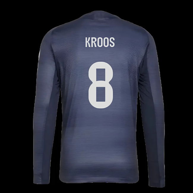 2025-2026 Real Madrid Long Sleeve Away Shirt (Kroos 8)