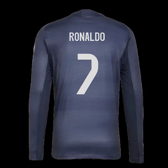 2025-2026 Real Madrid Long Sleeve Away Shirt (Ronaldo 7)