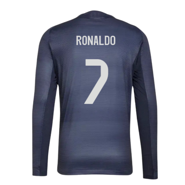 2025-2026 Real Madrid Long Sleeve Away Shirt (Ronaldo 7)