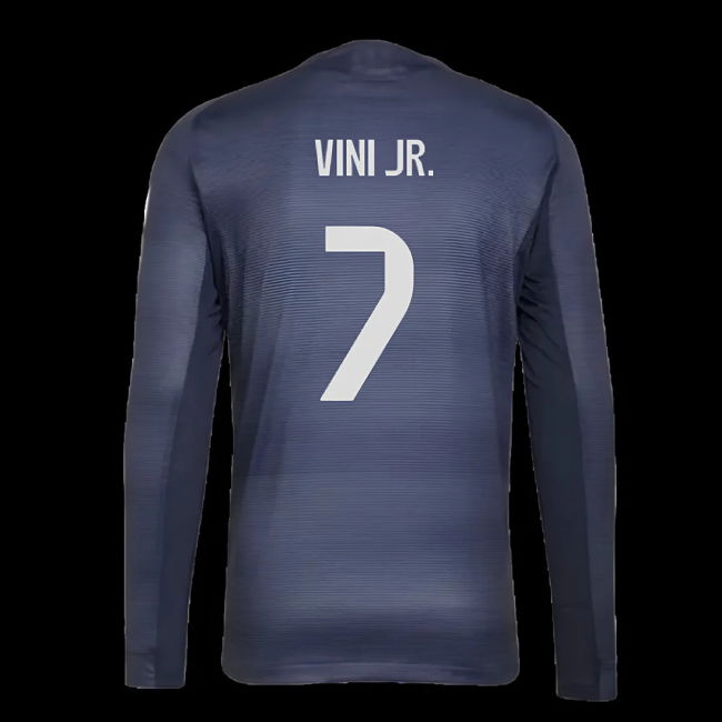 2025-2026 Real Madrid Long Sleeve Away Shirt (Vini Jr. 7)