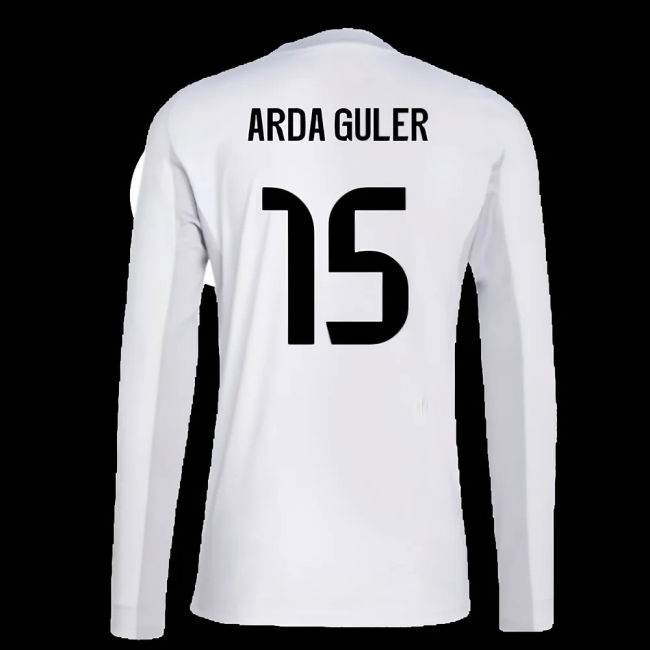 2025-2026 Real Madrid Long Sleeve Home Shirt (Arda Guler 15)