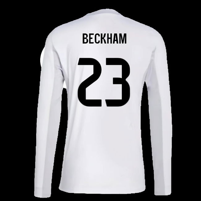 2025-2026 Real Madrid Long Sleeve Home Shirt (Beckham 23)