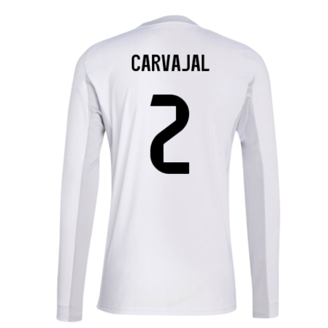 2025-2026 Real Madrid Long Sleeve Home Shirt (Carvajal 2)