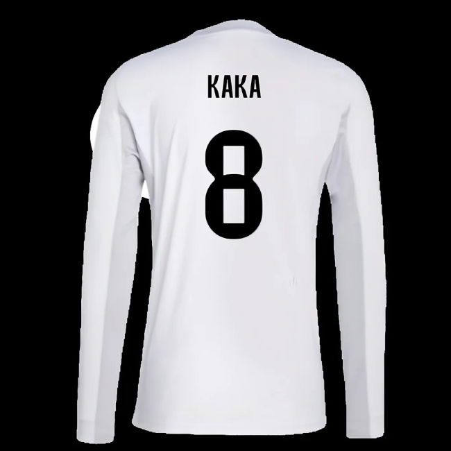 2025-2026 Real Madrid Long Sleeve Home Shirt (Kaka 8)