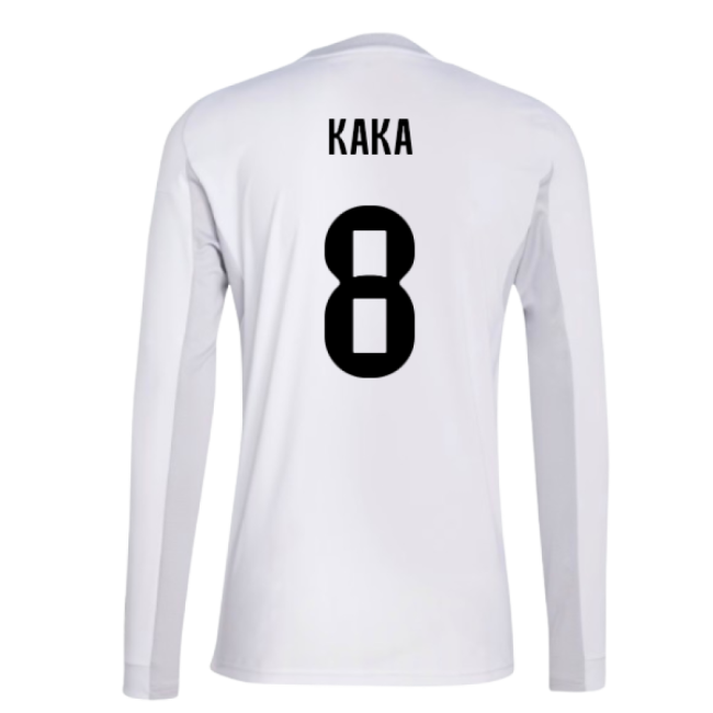 2025-2026 Real Madrid Long Sleeve Home Shirt (Kaka 8)