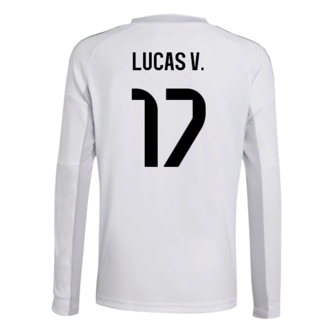 2025-2026 Real Madrid Long Sleeve Home Shirt (Kids) (Lucas V. 17)