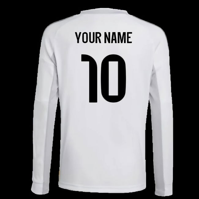 2025-2026 Real Madrid Long Sleeve Home Shirt (Kids) (Your Name)