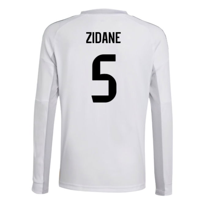 2025-2026 Real Madrid Long Sleeve Home Shirt (Kids) (Zidane 5)