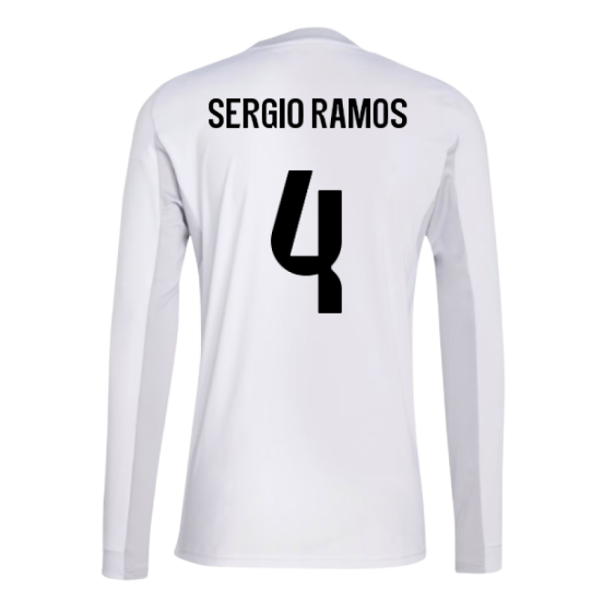 2025-2026 Real Madrid Long Sleeve Home Shirt (Sergio Ramos 4)