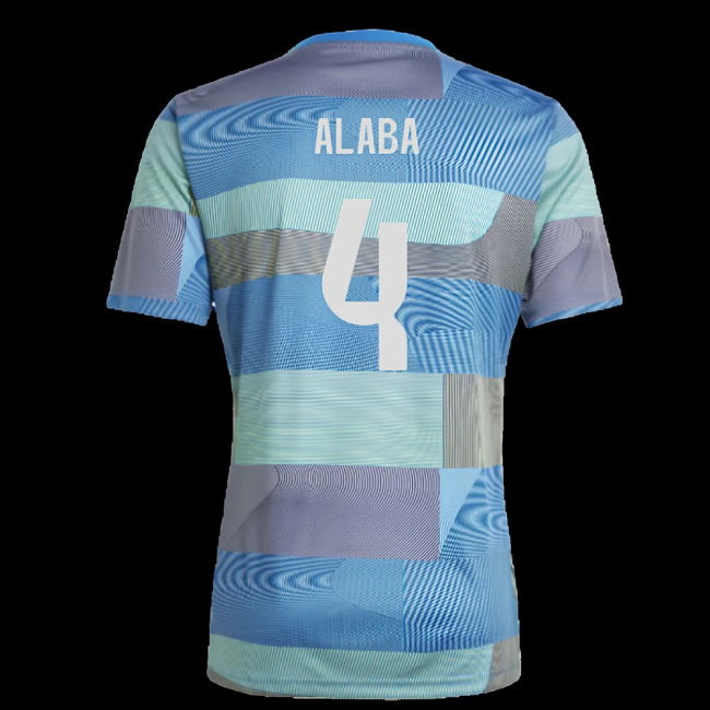 2025-2026 Real Madrid Pre-Match Shirt (Blue) (Alaba 4)
