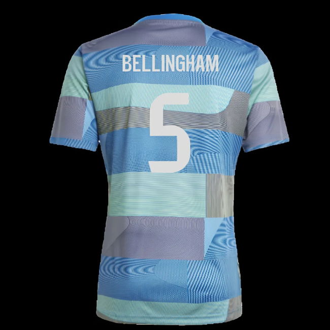 2025-2026 Real Madrid Pre-Match Shirt (Blue) (Bellingham 5)