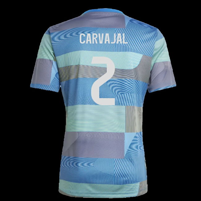 2025-2026 Real Madrid Pre-Match Shirt (Blue) (Carvajal 2)