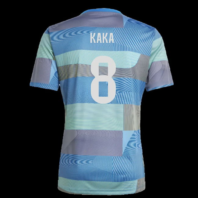2025-2026 Real Madrid Pre-Match Shirt (Blue) (Kaka 8)