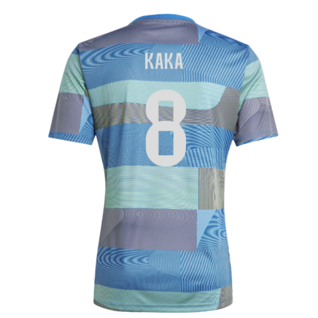 2025-2026 Real Madrid Pre-Match Shirt (Blue) (Kaka 8)
