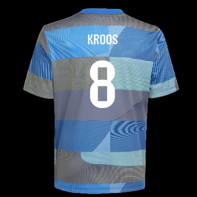 2025-2026 Real Madrid Pre-Match Shirt (Blue) - Kids (Kroos 8)