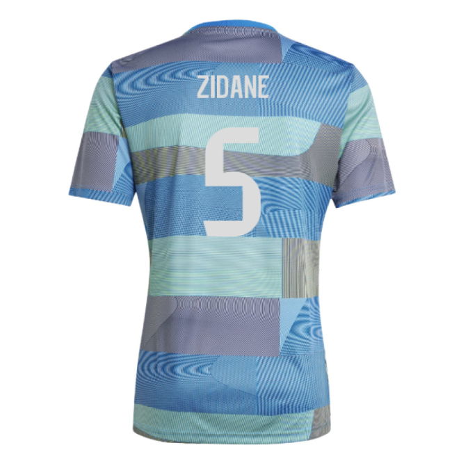 2025-2026 Real Madrid Pre-Match Shirt (Blue) (Zidane 5)