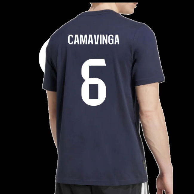 2025-2026 Real Madrid Seasonal Graphic Tee (Legend Ink) (Camavinga 6)