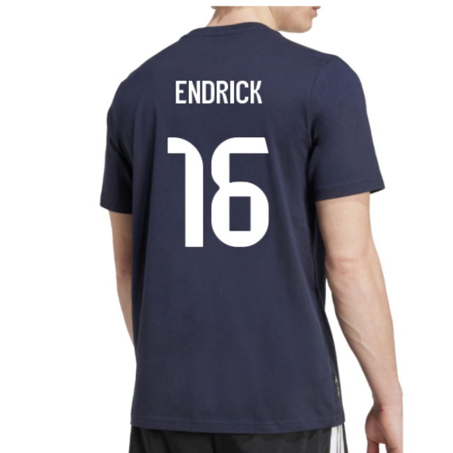 2025-2026 Real Madrid Seasonal Graphic Tee (Legend Ink) (Endrick 16)