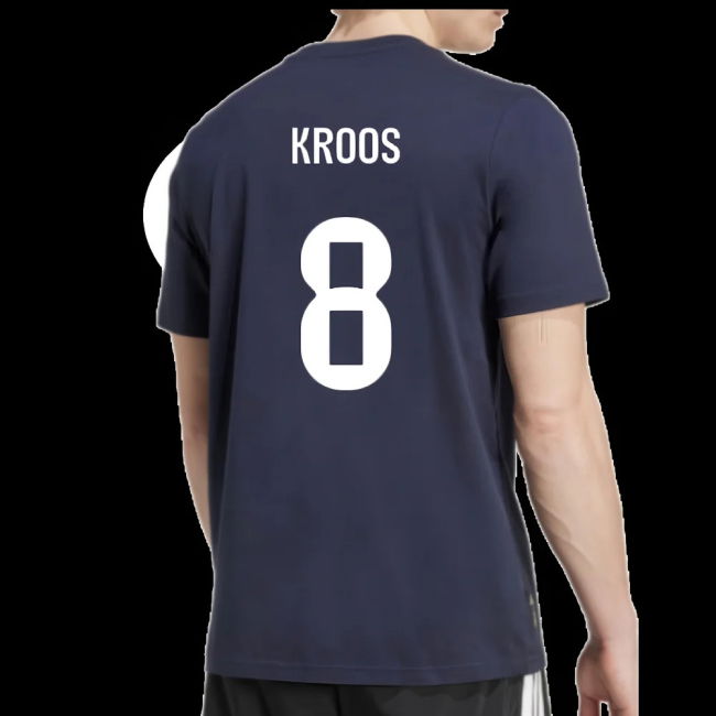 2025-2026 Real Madrid Seasonal Graphic Tee (Legend Ink) (Kroos 8)