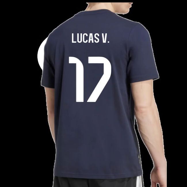 2025-2026 Real Madrid Seasonal Graphic Tee (Legend Ink) (Lucas V. 17)