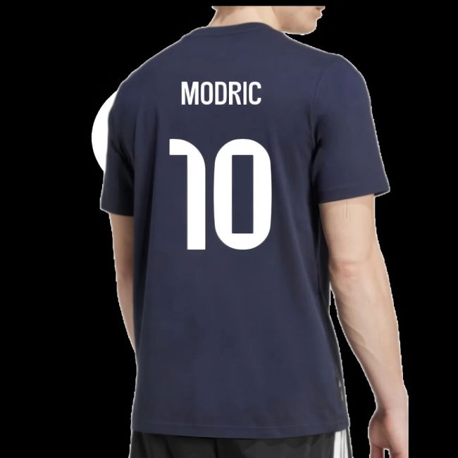 2025-2026 Real Madrid Seasonal Graphic Tee (Legend Ink) (Modric 10)