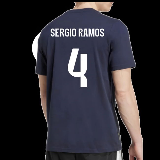 2025-2026 Real Madrid Seasonal Graphic Tee (Legend Ink) (Sergio Ramos 4)