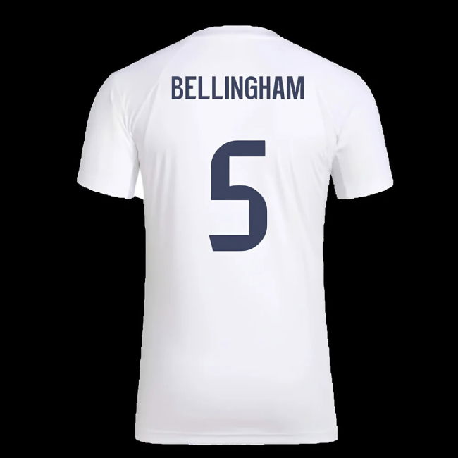 2025-2026 Real Madrid Seasonal Graphic Tee (White) (Bellingham 5)
