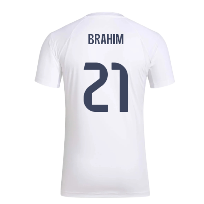 2025-2026 Real Madrid Seasonal Graphic Tee (White) (Brahim 21)