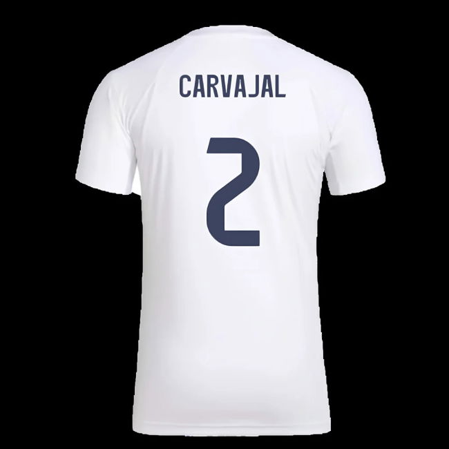 2025-2026 Real Madrid Seasonal Graphic Tee (White) (Carvajal 2)